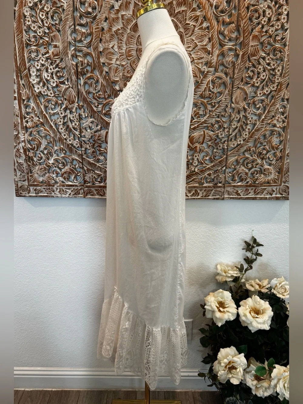 White Rose Katherine Harestad Cotton & Lace Vintage Romantic Victorian Nightgown